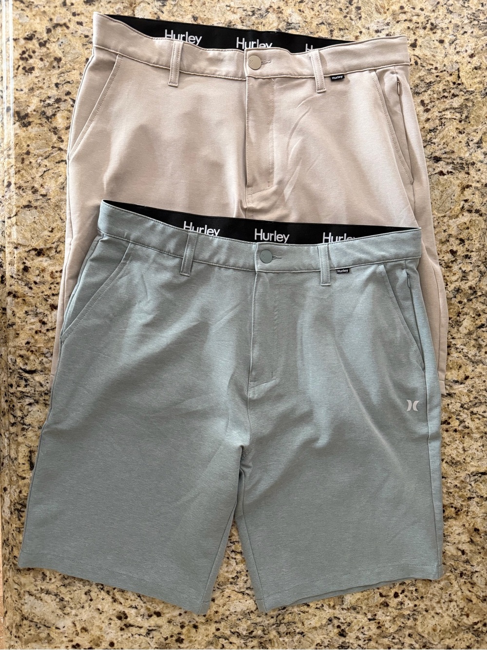 Hurley Men's Hybrid Walkshort Two-Pack Sage Green and Stone